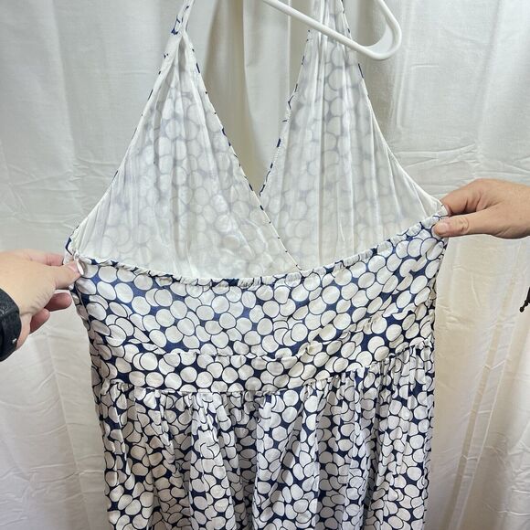 Lucy & Laurel Halter Dress Women's Size 14 Fit and Flare Lined 100% Cotton - Picture 3 of 4